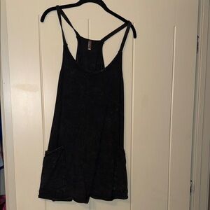 Free People Hot Shot Mini Dress in Black